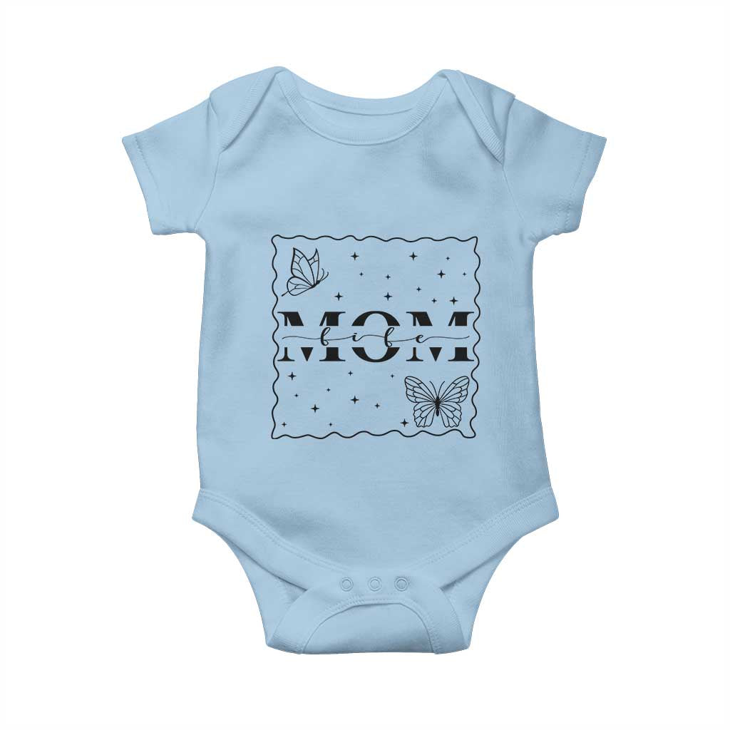 Funny Mom Life Baby Onesie Gift For Mother TS12 Light Blue Print Your Wear