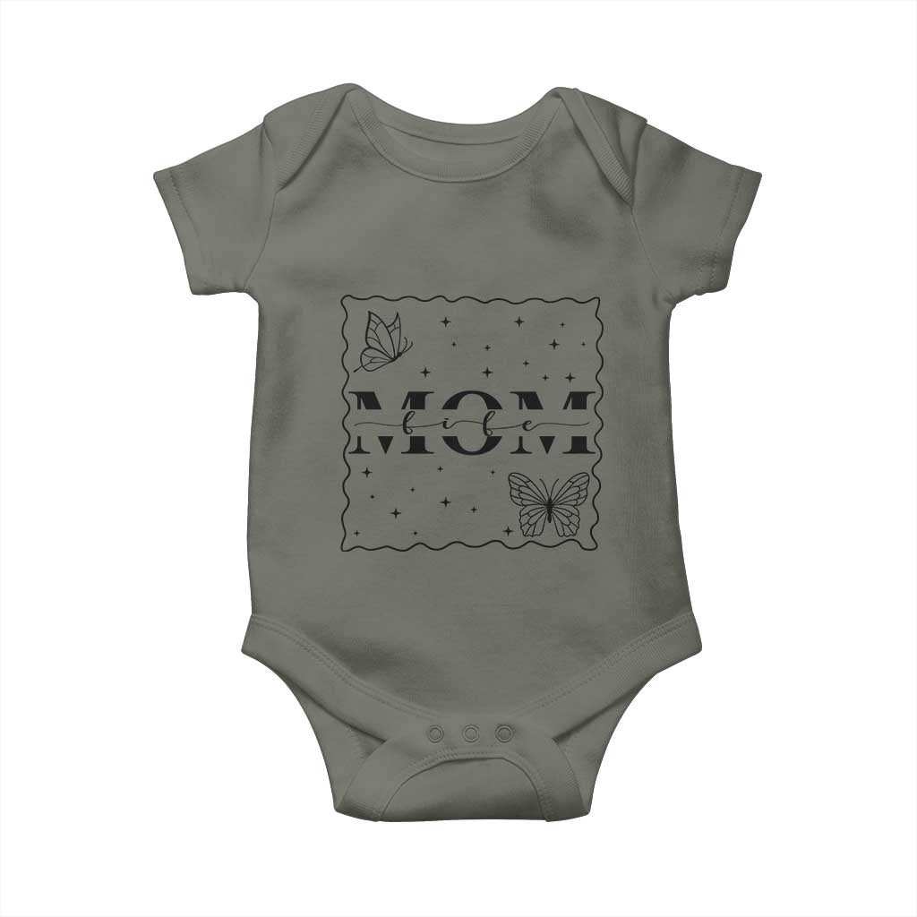 Funny Mom Life Baby Onesie Gift For Mother TS12 Military Green Print Your Wear