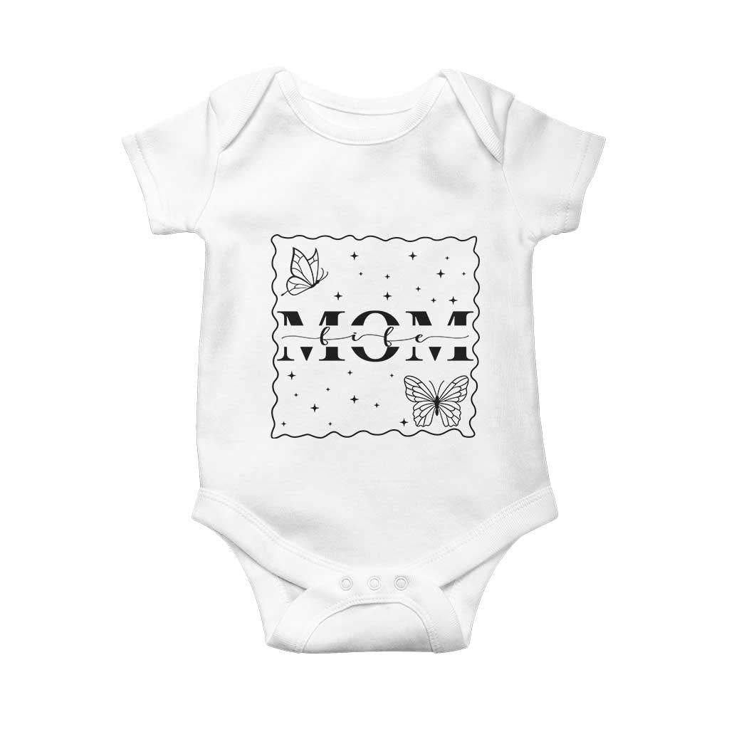 Funny Mom Life Baby Onesie Gift For Mother TS12 White Print Your Wear