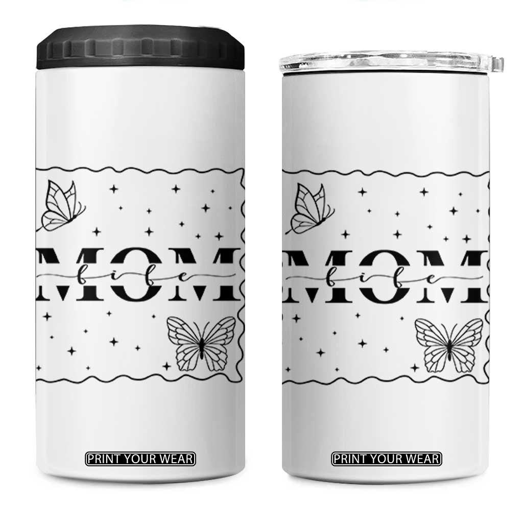 Funny Mom Life 4 in 1 Can Cooler Tumbler Gift For Mother TS12 One Size: 16 oz White Print Your Wear