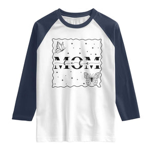 Funny Mom Life Raglan Shirt Gift For Mother TS12 White Navy Print Your Wear