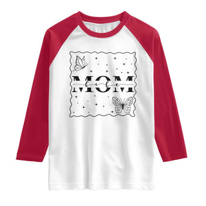 Funny Mom Life Raglan Shirt Gift For Mother TS12 White Red Print Your Wear