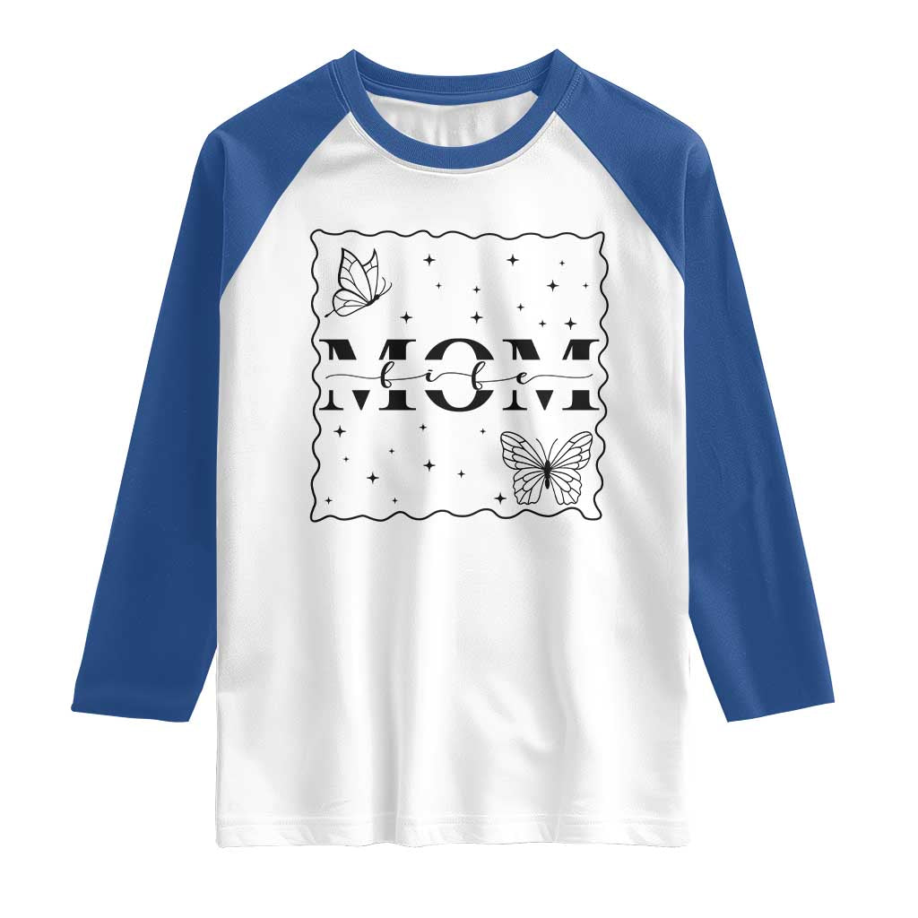 Funny Mom Life Raglan Shirt Gift For Mother TS12 White Royal Print Your Wear