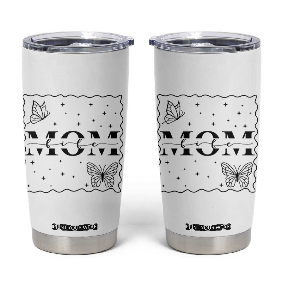 Funny Mom Life Tumbler Cup Gift For Mother TS12 White Print Your Wear
