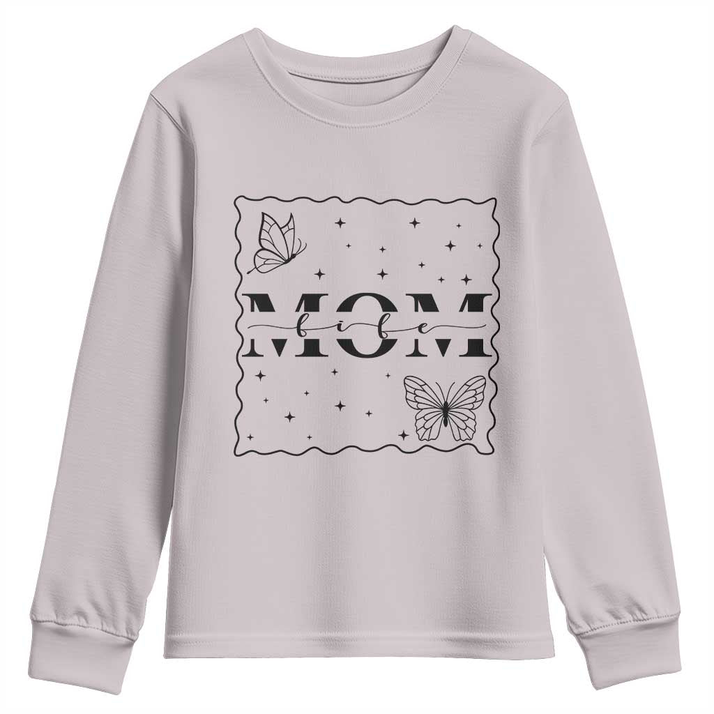 Funny Mom Life Youth Sweatshirt Gift For Mother TS12 Ice Gray Print Your Wear