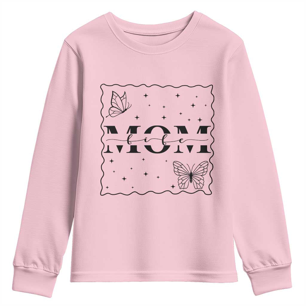 Funny Mom Life Youth Sweatshirt Gift For Mother TS12 Light Pink Print Your Wear