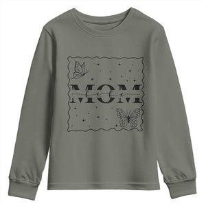 Funny Mom Life Youth Sweatshirt Gift For Mother TS12 Military Green Print Your Wear