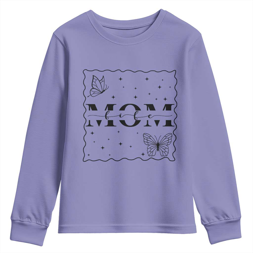 Funny Mom Life Youth Sweatshirt Gift For Mother TS12 Violet Print Your Wear