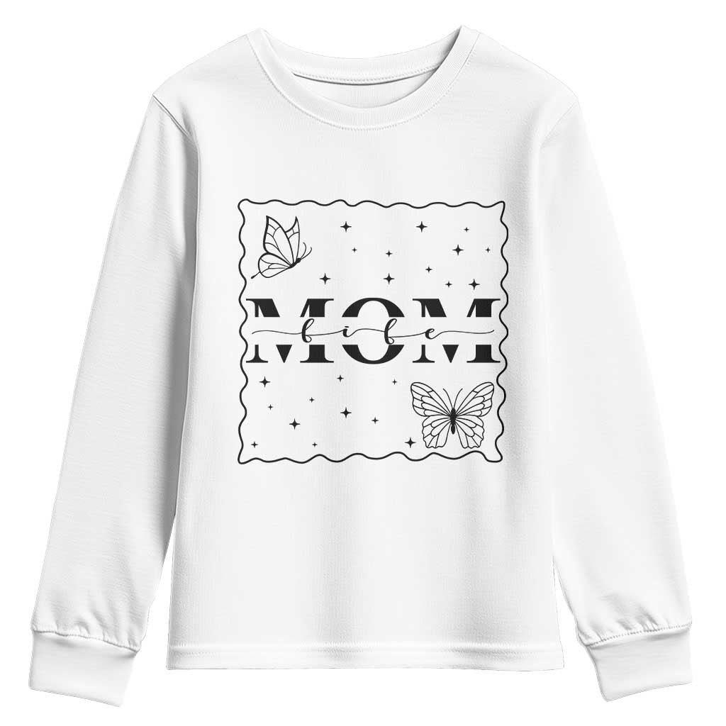 Funny Mom Life Youth Sweatshirt Gift For Mother TS12 White Print Your Wear