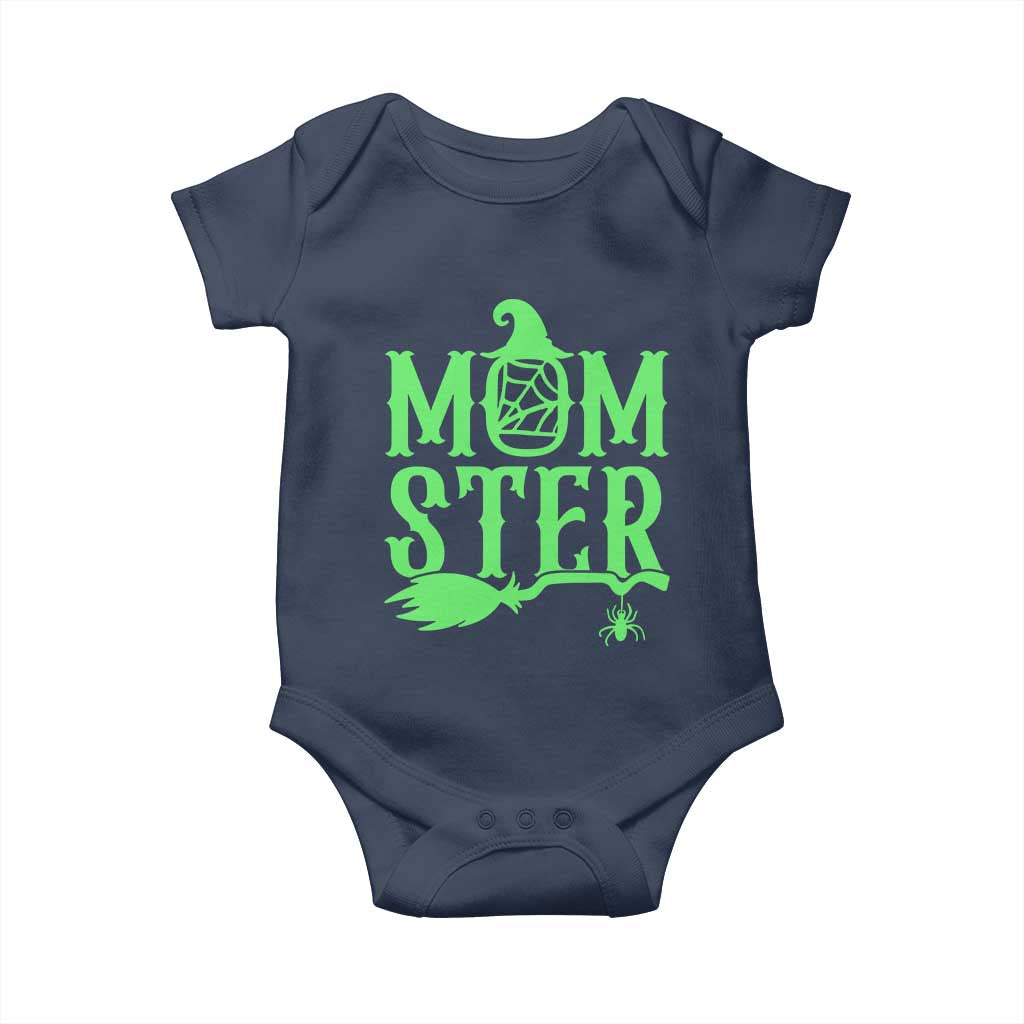 Funny Halloween Baby Onesie Momster Gift For Mom TS12 Navy Print Your Wear