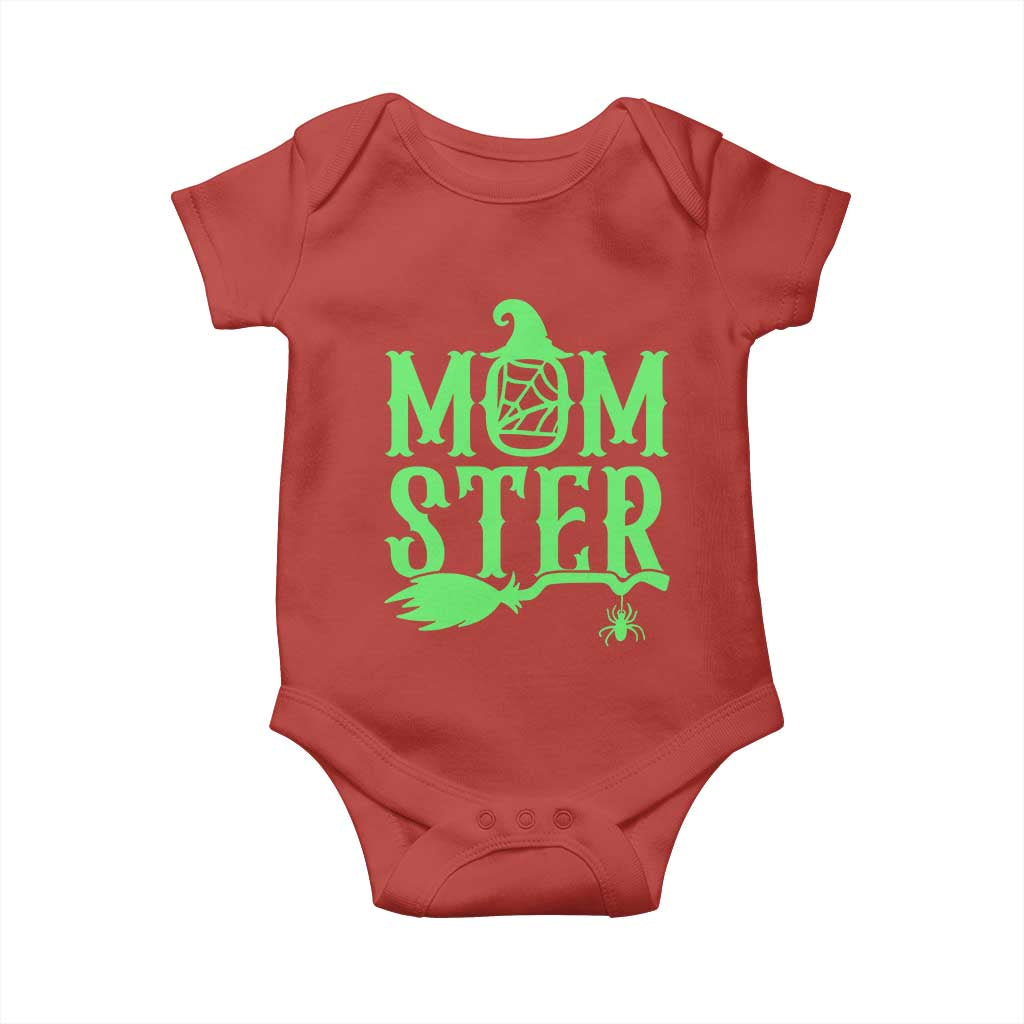 Funny Halloween Baby Onesie Momster Gift For Mom TS12 Red Print Your Wear