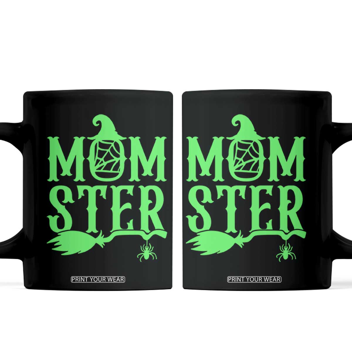 Funny Halloween Coffee Mug Momster Gift For Mom TS12 Black Print Your Wear