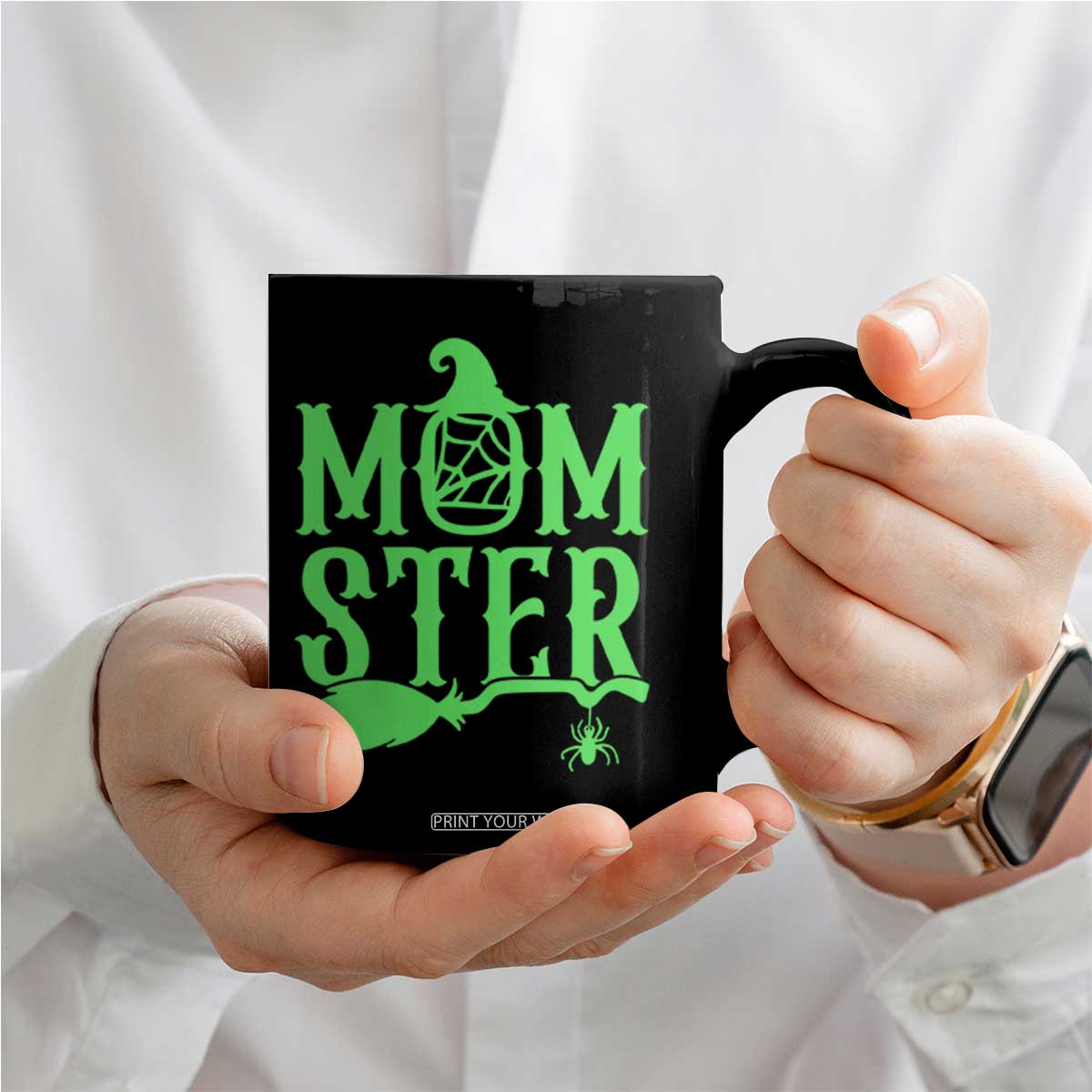 Funny Halloween Coffee Mug Momster Gift For Mom TS12 Print Your Wear