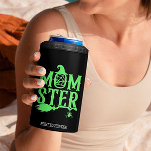 Funny Halloween 4 in 1 Can Cooler Tumbler Momster Gift For Mom TS12 Print Your Wear