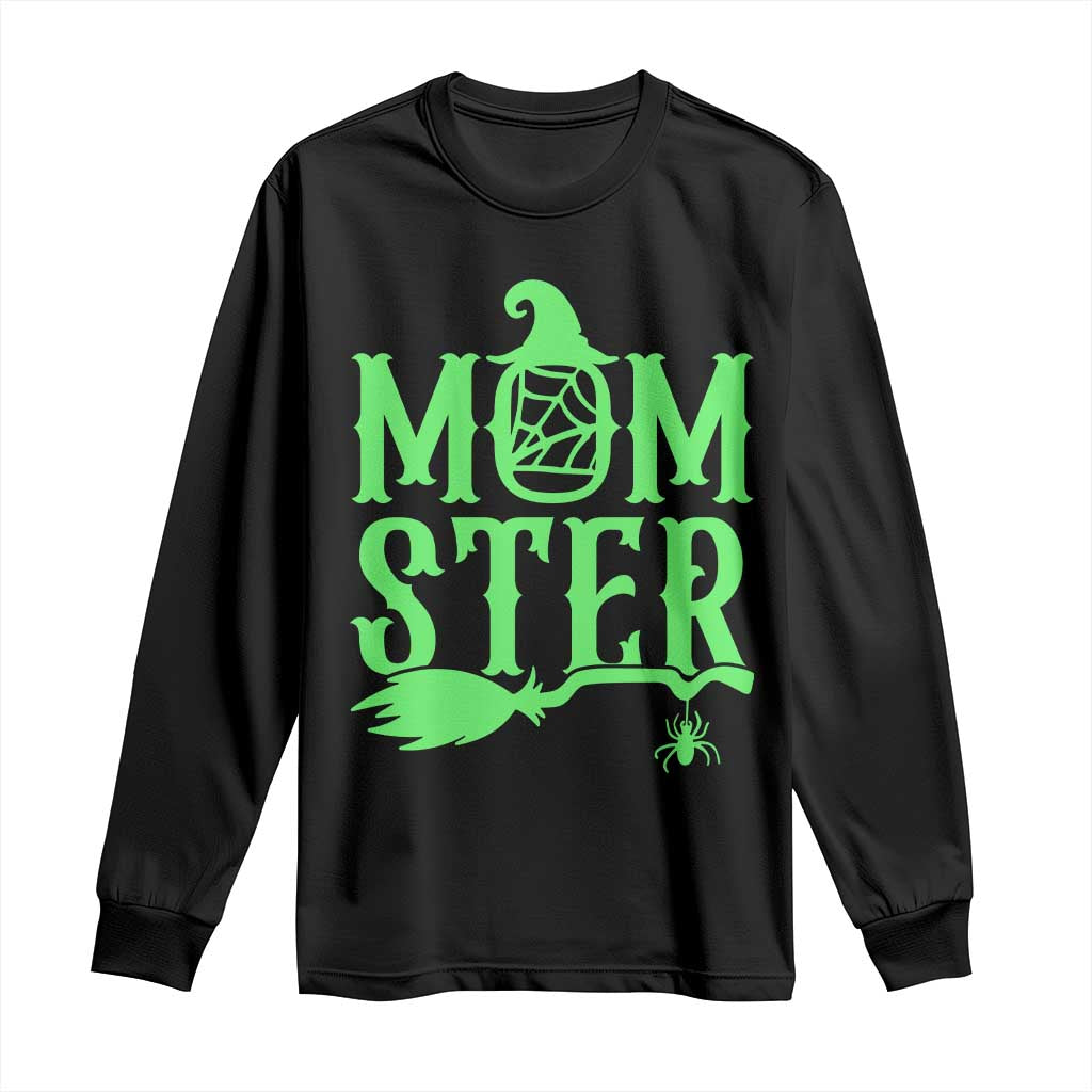 Funny Halloween Long Sleeve Shirt Momster Gift For Mom TS12 Black Print Your Wear