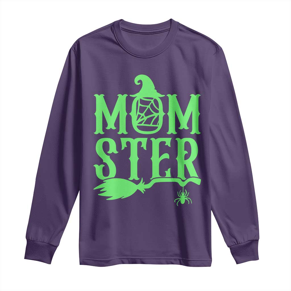 Funny Halloween Long Sleeve Shirt Momster Gift For Mom TS12 Purple Print Your Wear