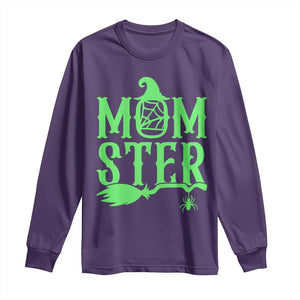 Funny Halloween Long Sleeve Shirt Momster Gift For Mom TS12 Purple Print Your Wear