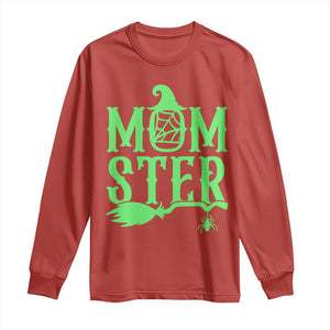 Funny Halloween Long Sleeve Shirt Momster Gift For Mom TS12 Red Print Your Wear