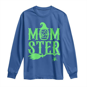 Funny Halloween Long Sleeve Shirt Momster Gift For Mom TS12 Royal Blue Print Your Wear