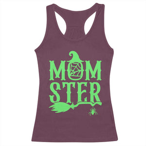Funny Halloween Racerback Tank Top Momster Gift For Mom TS12 Maroon Print Your Wear