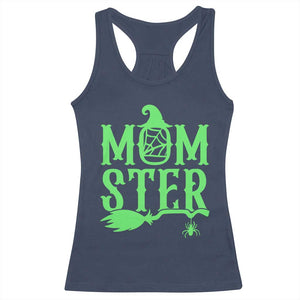 Funny Halloween Racerback Tank Top Momster Gift For Mom TS12 Navy Print Your Wear