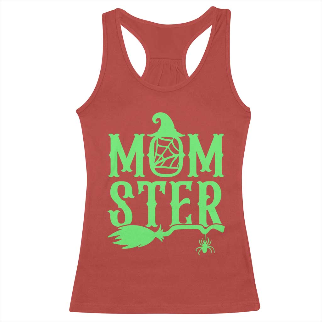 Funny Halloween Racerback Tank Top Momster Gift For Mom TS12 Red Print Your Wear