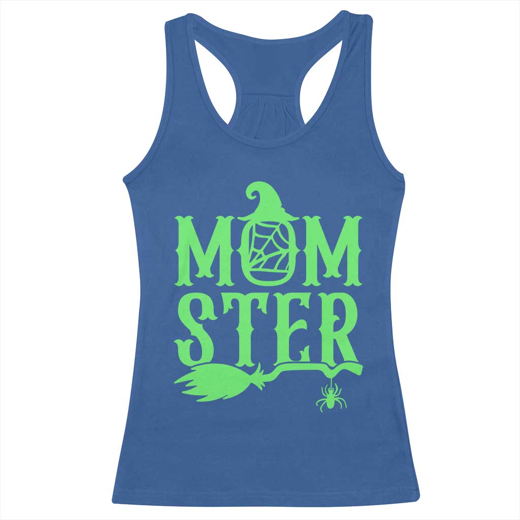 Funny Halloween Racerback Tank Top Momster Gift For Mom TS12 Royal Blue Print Your Wear