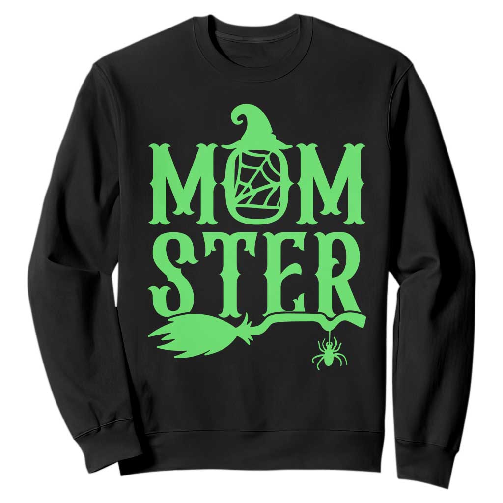 Funny Halloween Sweatshirt Momster Gift For Mom TS12 Black Print Your Wear