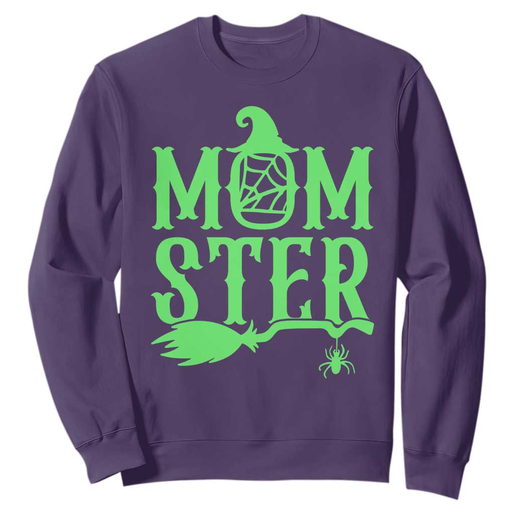 Funny Halloween Sweatshirt Momster Gift For Mom TS12 Purple Print Your Wear