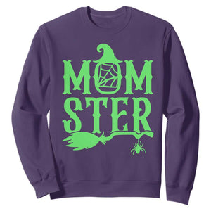 Funny Halloween Sweatshirt Momster Gift For Mom TS12 Purple Print Your Wear