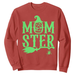 Funny Halloween Sweatshirt Momster Gift For Mom TS12 Red Print Your Wear