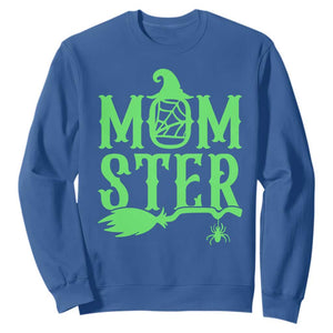 Funny Halloween Sweatshirt Momster Gift For Mom TS12 Royal Blue Print Your Wear