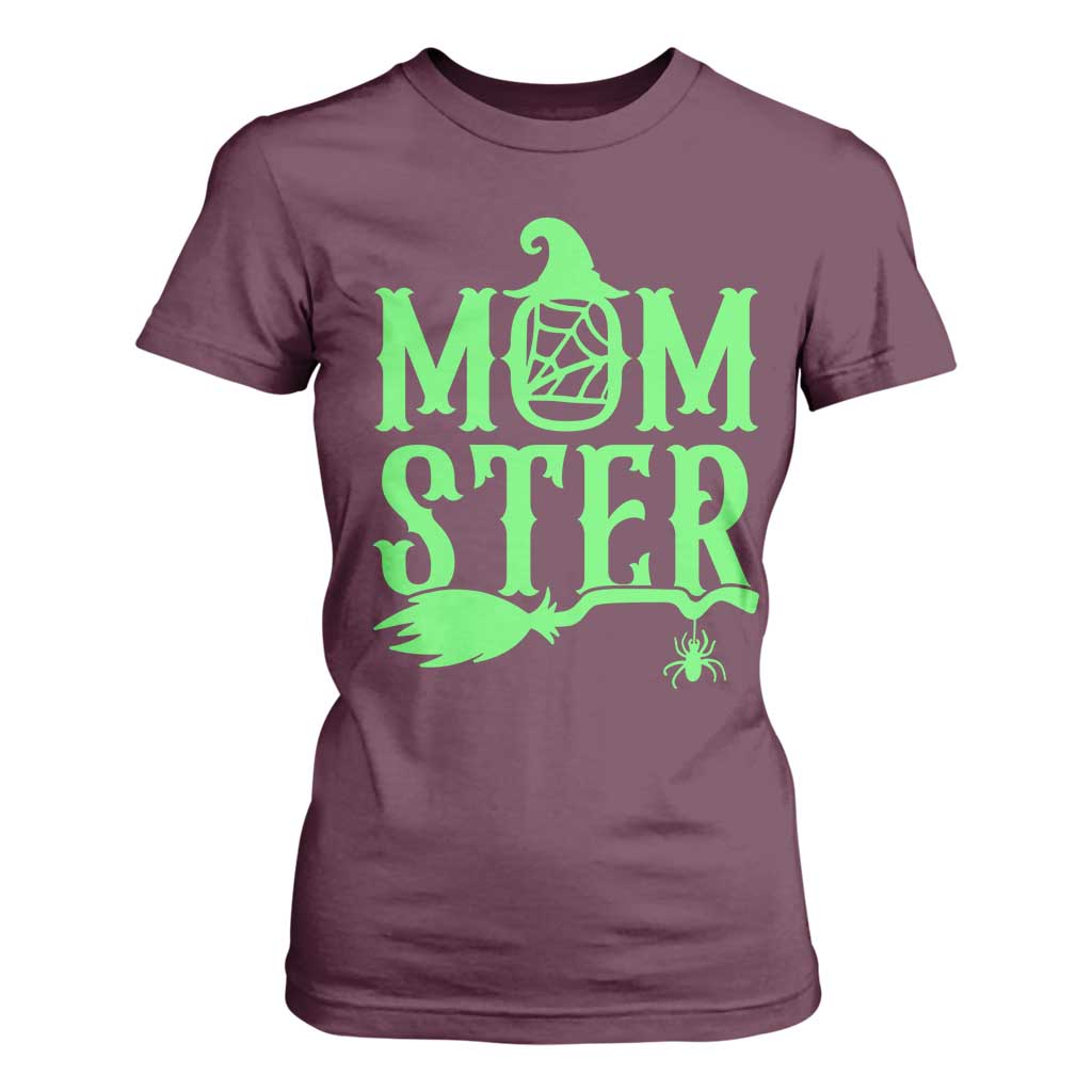 Funny Halloween T Shirt For Women Momster Gift For Mom TS12 Maroon Print Your Wear