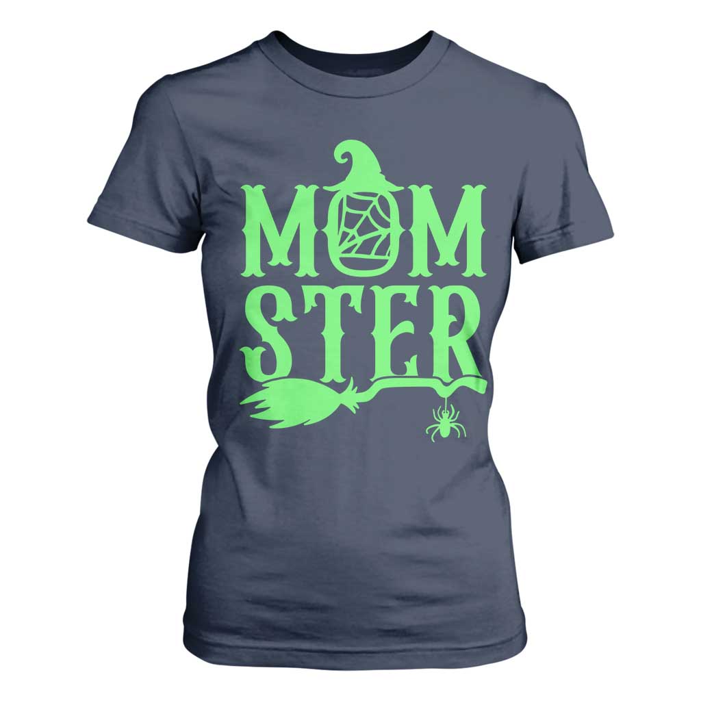 Funny Halloween T Shirt For Women Momster Gift For Mom TS12 Navy Print Your Wear