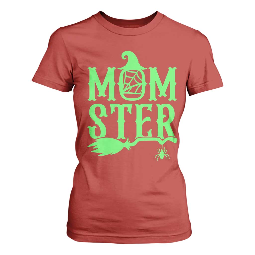 Funny Halloween T Shirt For Women Momster Gift For Mom TS12 Red Print Your Wear