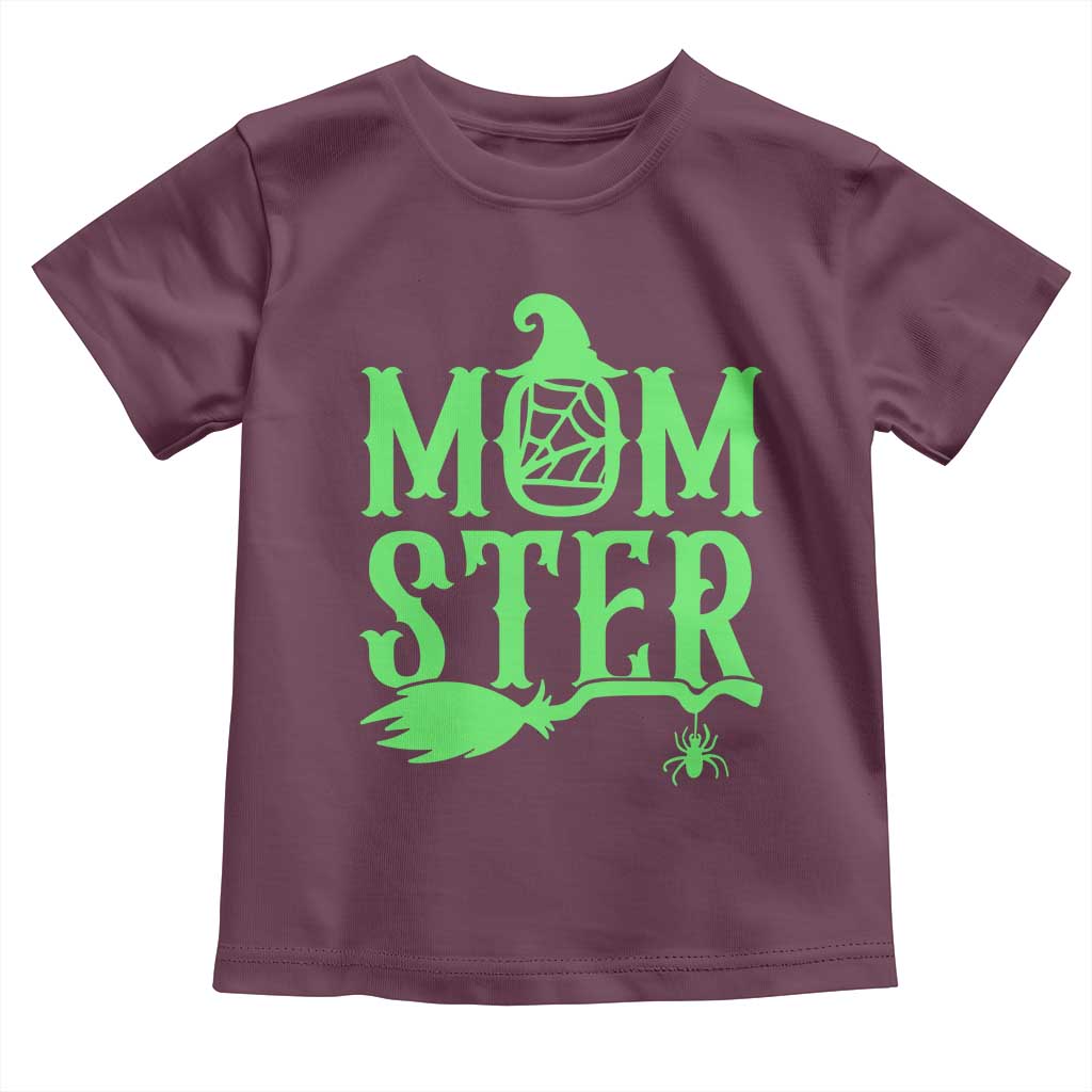 Funny Halloween Toddler T Shirt Momster Gift For Mom TS12 Maroon Print Your Wear