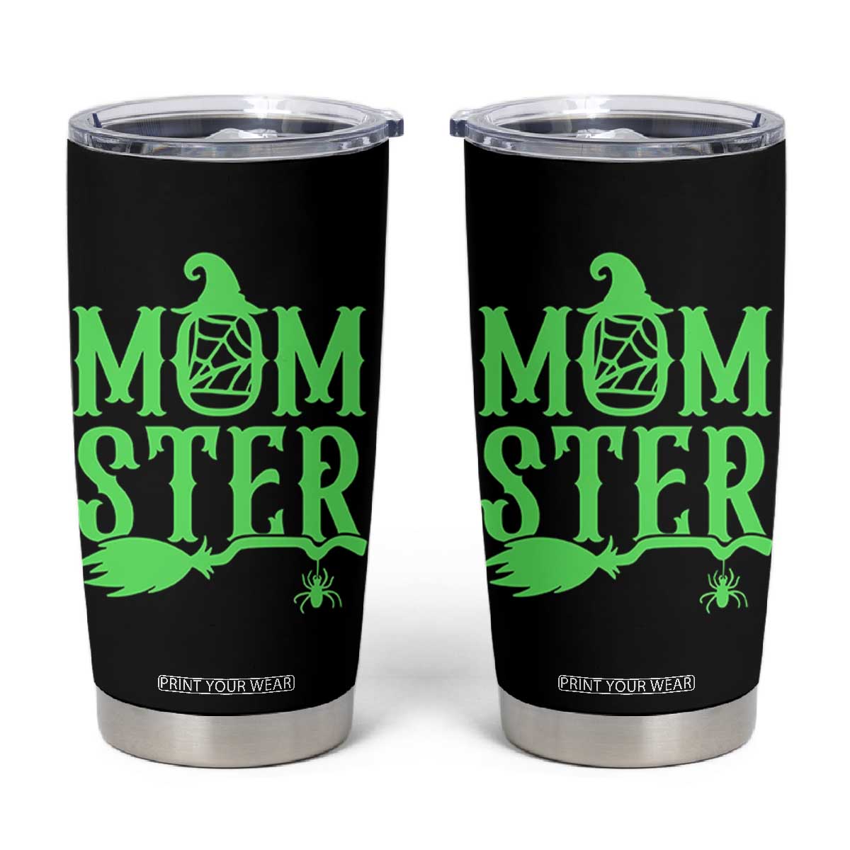 Funny Halloween Tumbler Cup Momster Gift For Mom TS12 Black Print Your Wear