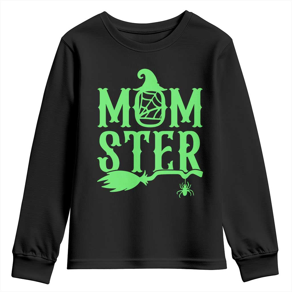 Funny Halloween Youth Sweatshirt Momster Gift For Mom TS12 Black Print Your Wear