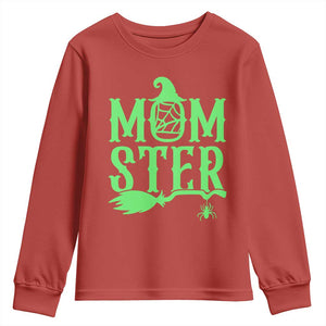 Funny Halloween Youth Sweatshirt Momster Gift For Mom TS12 Red Print Your Wear