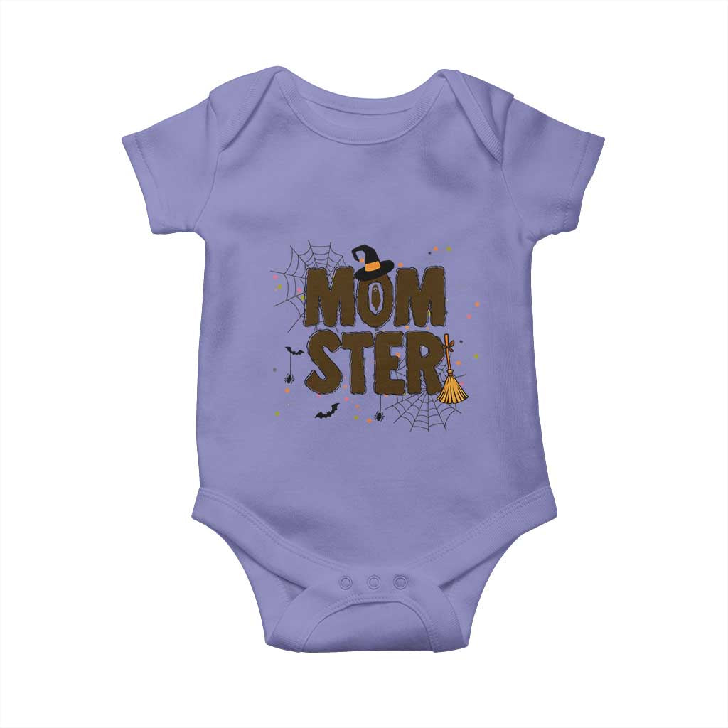 Halloween Mom Life Baby Onesie Funny Momster Quote TS12 Violet Print Your Wear