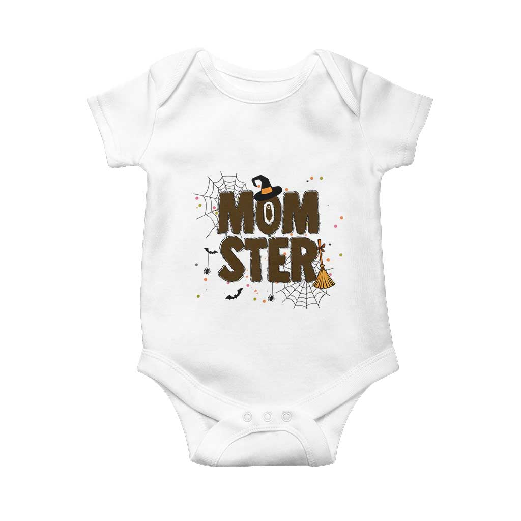 Halloween Mom Life Baby Onesie Funny Momster Quote TS12 White Print Your Wear