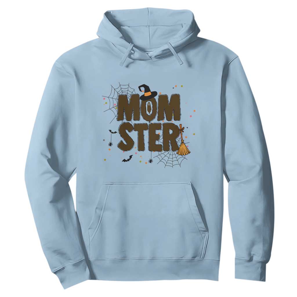Halloween Mom Life Hoodie Funny Momster Quote TS12 Light Blue Print Your Wear