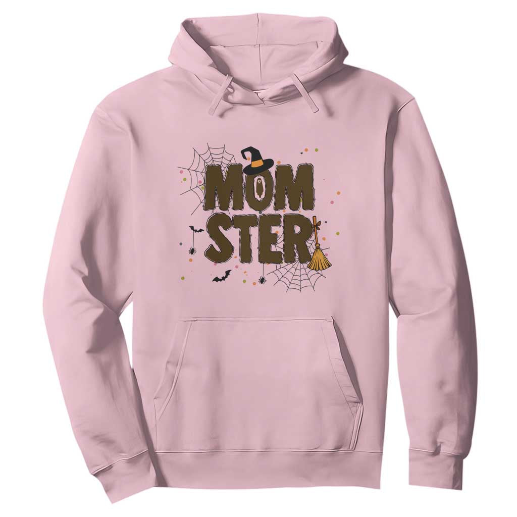 Halloween Mom Life Hoodie Funny Momster Quote TS12 Light Pink Print Your Wear