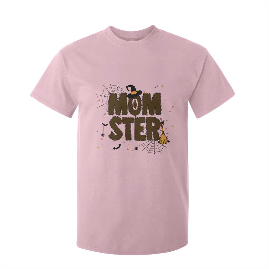 Halloween Mom Life T Shirt For Kid Funny Momster Quote TS12 Light Pink Print Your Wear
