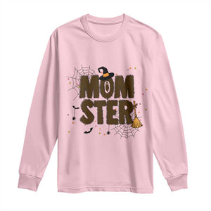 Halloween Mom Life Long Sleeve Shirt Funny Momster Quote TS12 Light Pink Print Your Wear