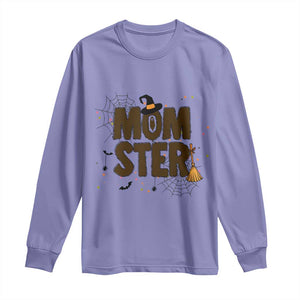 Halloween Mom Life Long Sleeve Shirt Funny Momster Quote TS12 Violet Print Your Wear