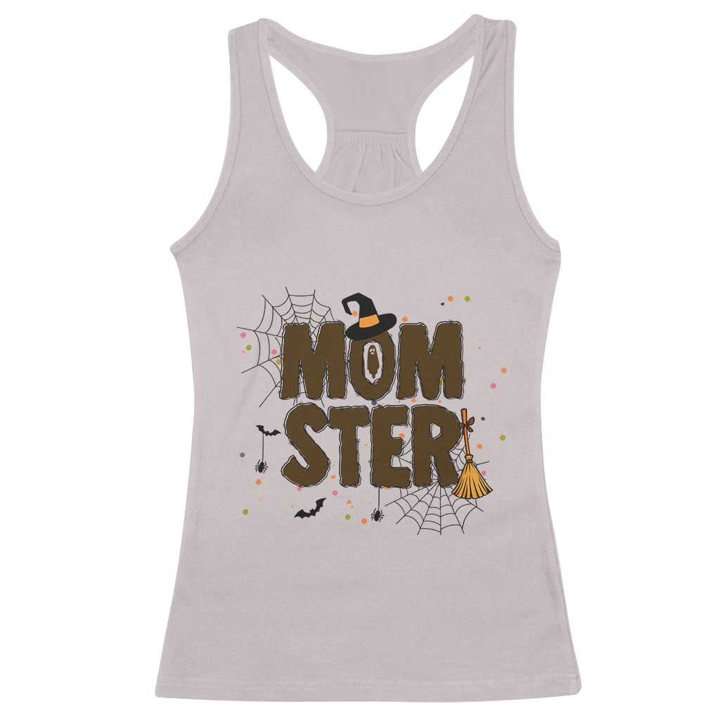 Halloween Mom Life Racerback Tank Top Funny Momster Quote TS12 Ice Gray Print Your Wear