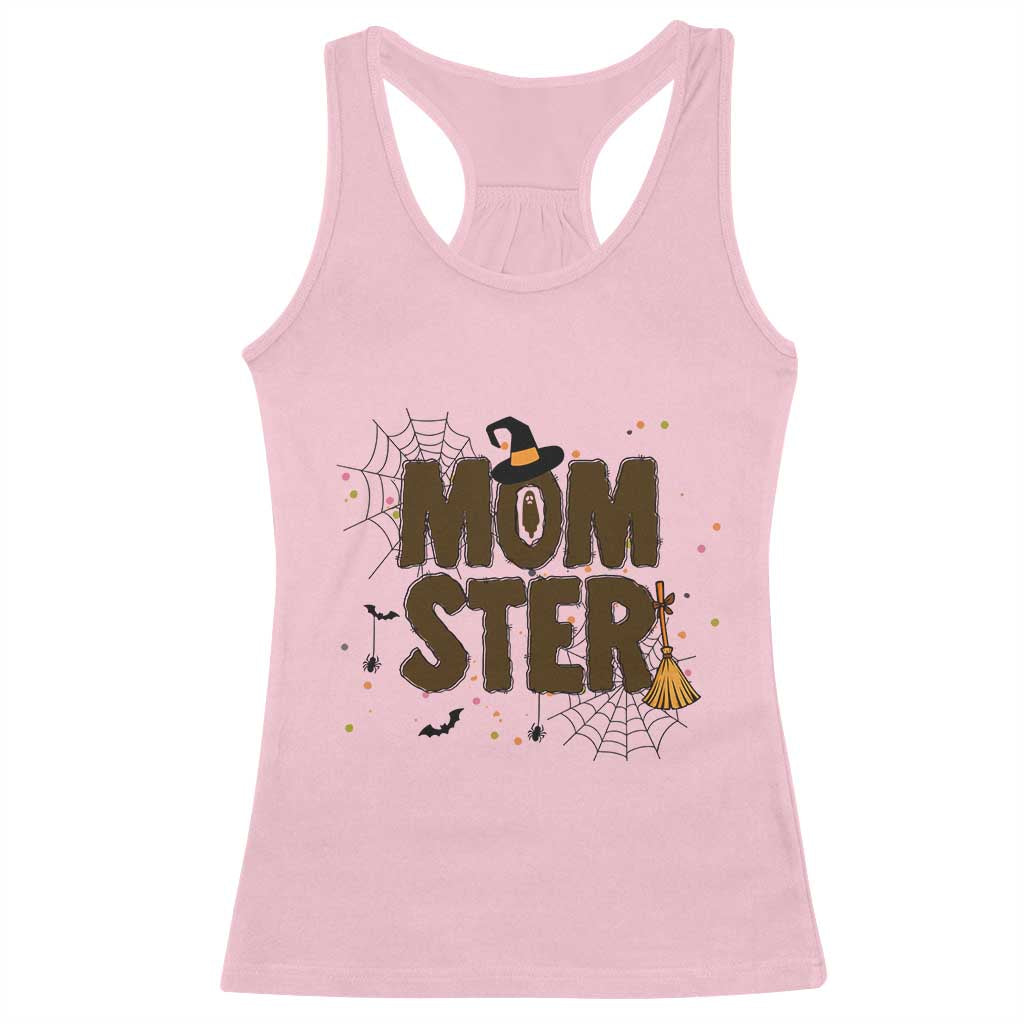 Halloween Mom Life Racerback Tank Top Funny Momster Quote TS12 Light Pink Print Your Wear