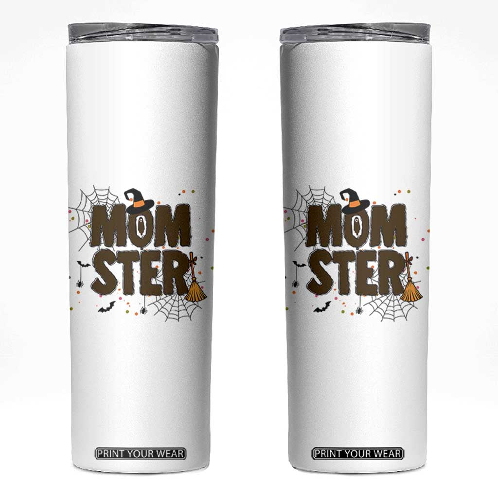 Halloween Mom Life Skinny Tumbler Funny Momster Quote TS12 White Print Your Wear