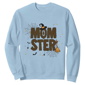 Halloween Mom Life Sweatshirt Funny Momster Quote TS12 Light Blue Print Your Wear